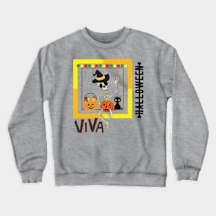 VIVA - HALLOWEEN - Skeleton - Pumpkin Crewneck Sweatshirt